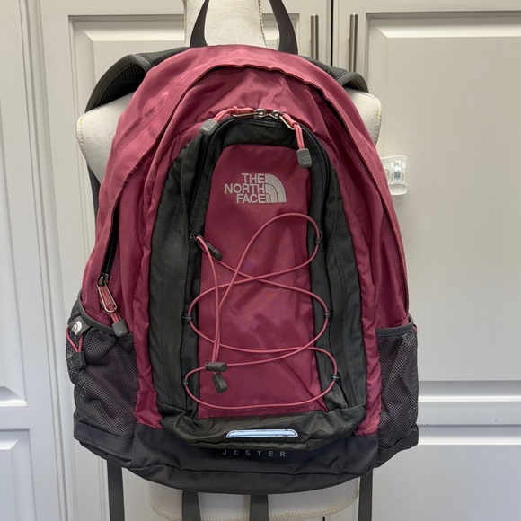 The North Face Jester Backpack in Pink and Gray - Picture 1 of 7